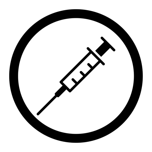 Icona vettoriale arrotondata della siringa vuota — Vettoriale Stock