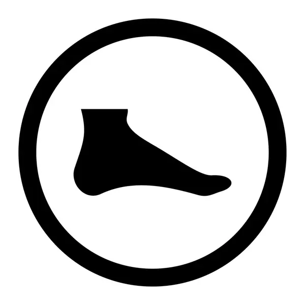 Icona vettoriale cerchiata del piede — Vettoriale Stock