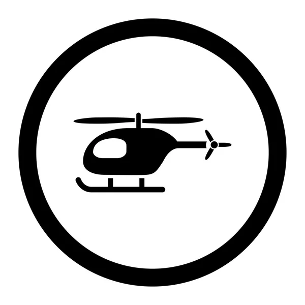 Helicopter Circled Vector Icon — Stock Vector