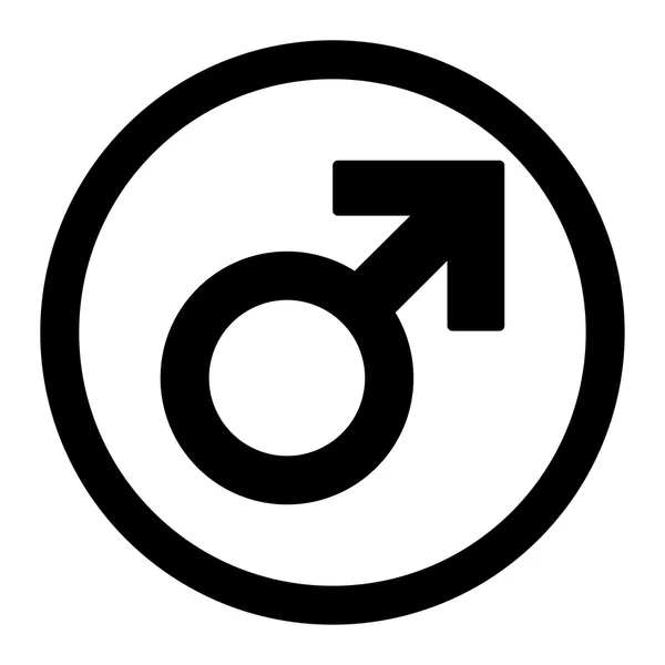 Menino símbolo círculo vetor ícone —  Vetores de Stock