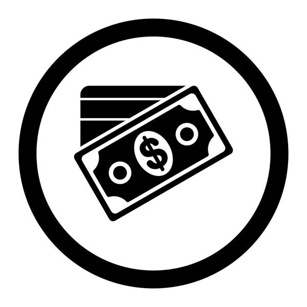 Dinero redondeado Vector icono — Vector de stock