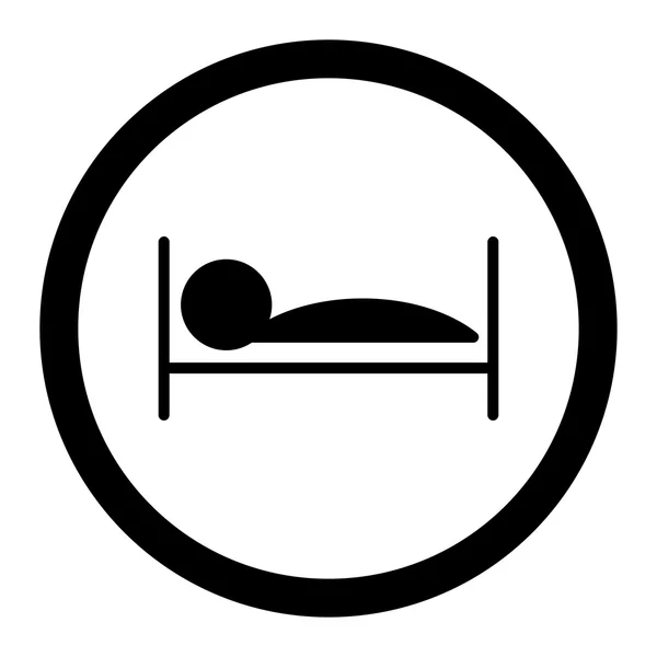 Sickness Bed Rounded Vector Icon — Stok Vektör
