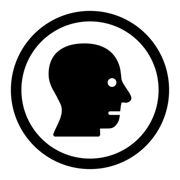 Голова пацієнта заокруглена векторна іконка — стоковий вектор