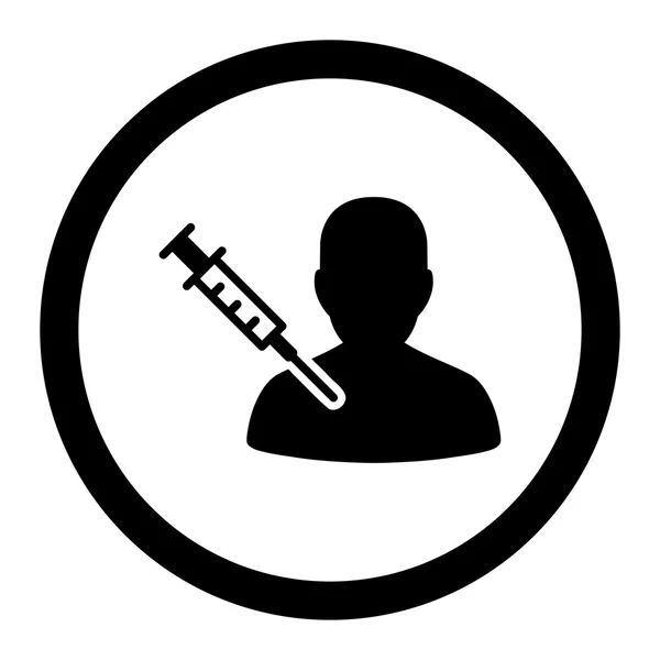 Client Vaccination Rounded Vector Icon — ストックベクタ