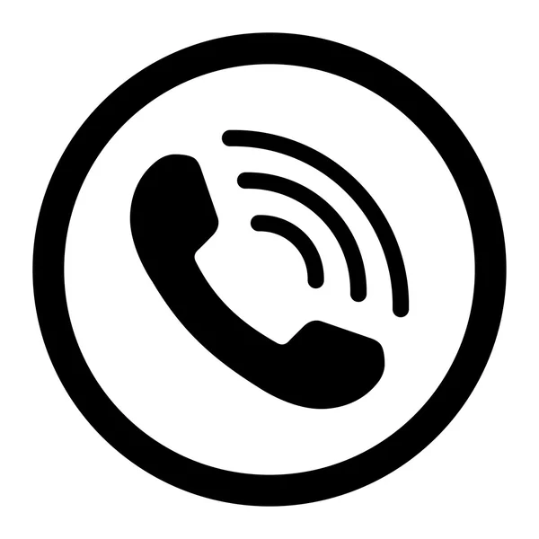 Telefon arama daire içinde vektör simgesi — Stok Vektör