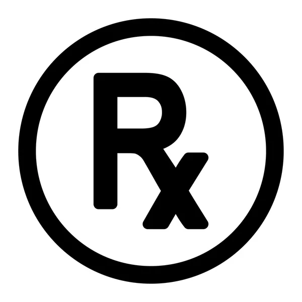 Prescription Symbol Rounded Vector Icon — Stock Vector