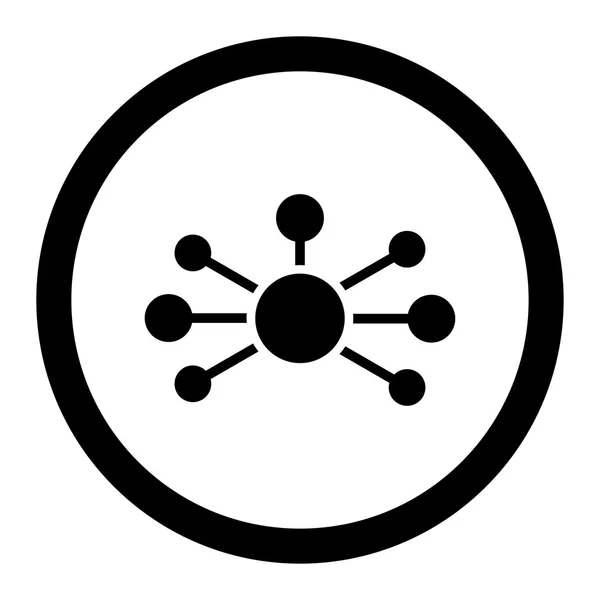 Connexions Icône vectorielle arrondie — Image vectorielle