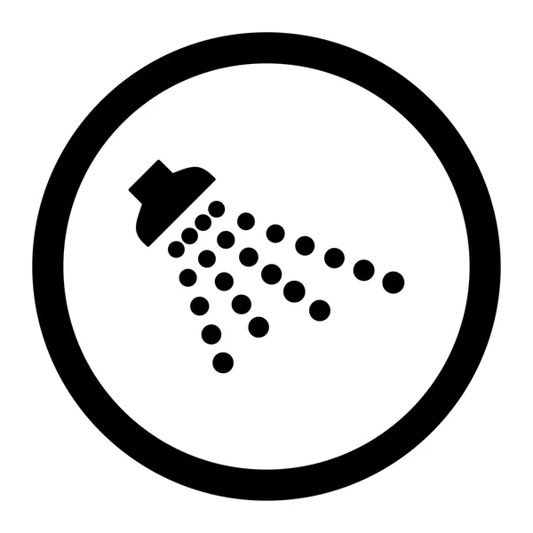 Shower Rounded Vector Icon — Stockvector