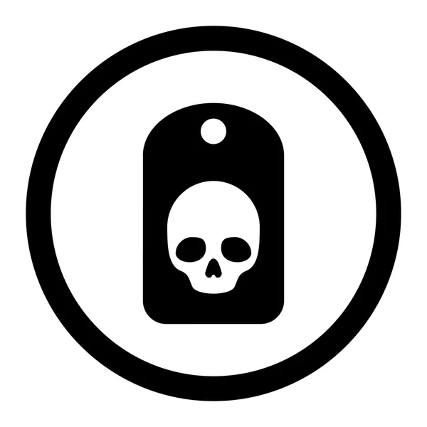 Dangerous Label Rounded Vector Icon — Stockový vektor