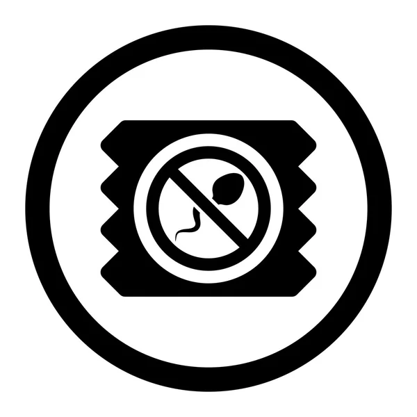 Spermicide Protection Circled Vector Icon — 스톡 벡터