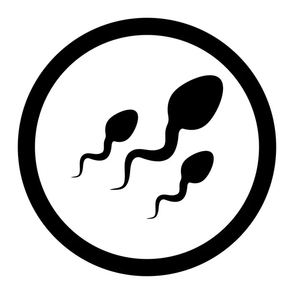 Sperma lekerekített Vector Icon — Stock Vector