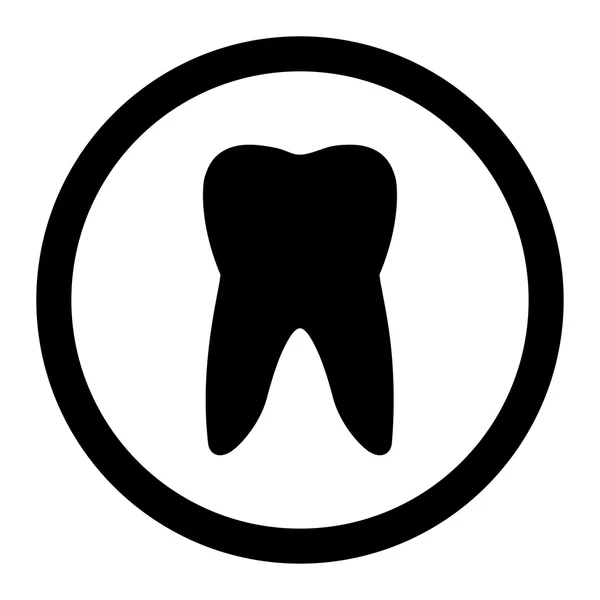 Tooth Circled Vector Icon — Wektor stockowy