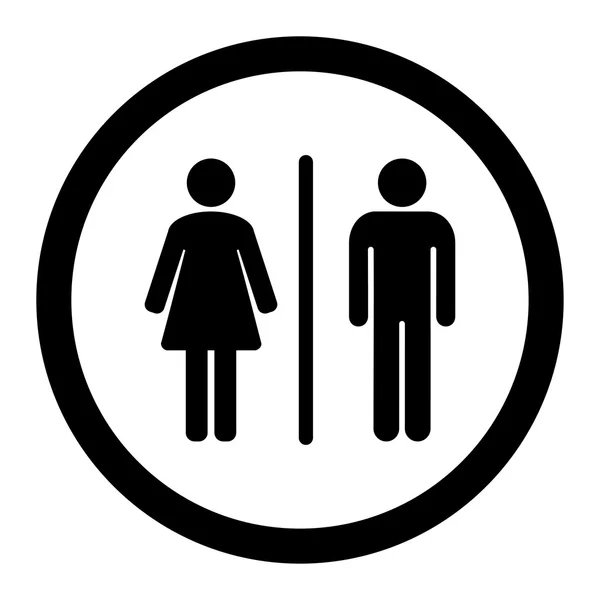 Toalety v kroužku vektorové ikony — Stockový vektor