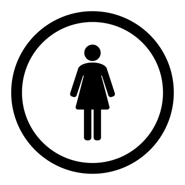 Woman Rounded Vector Icon — Stock Vector