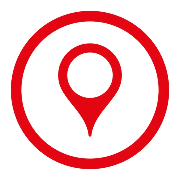 Mapa Marcador Vector circular Icono — Vector de stock