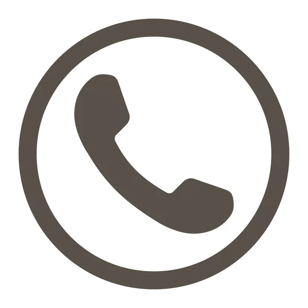 Icona vettoriale cerchiata del ricevitore del telefono — Vettoriale Stock