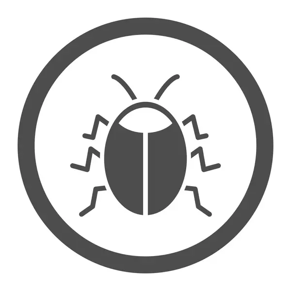Bug afgeronde Vector Icon — Stockvector
