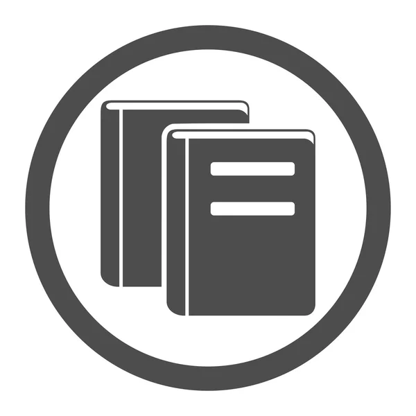 Könyvek bekarikázott Vector Icon — Stock Vector