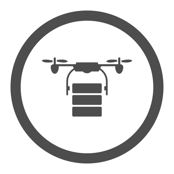 Cargo Air Copter Rounded Vector Icon — Stock Vector