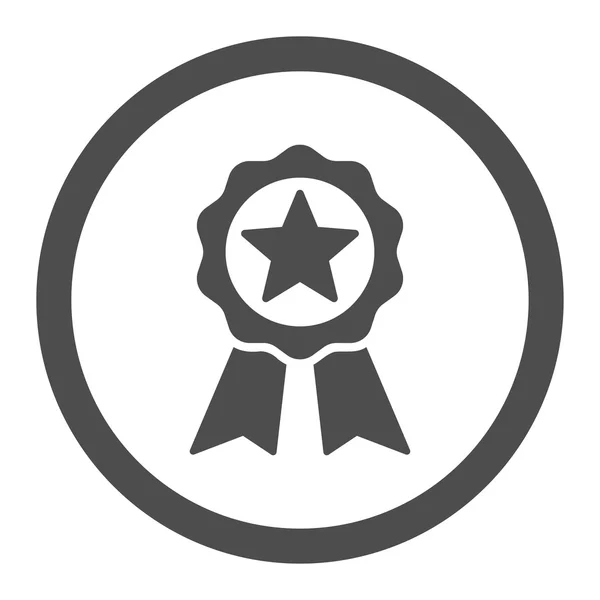 Certyfikatu stempel wektor zaokrąglona ikona — Wektor stockowy
