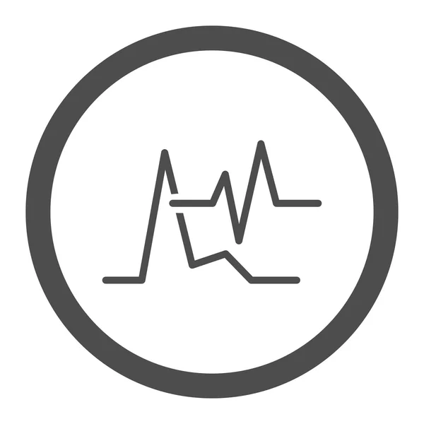 Ecg Icône vectorielle arrondie — Image vectorielle