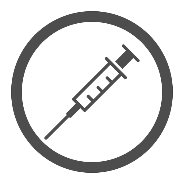 Icona vettoriale arrotondata della siringa vuota — Vettoriale Stock