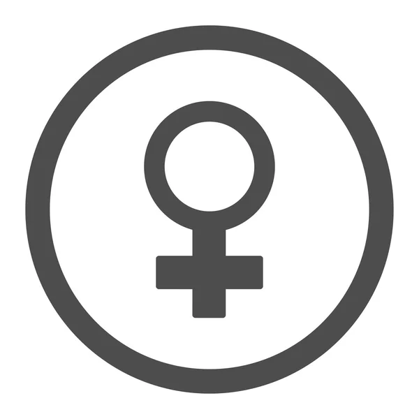 Female Symbol Circled Vector Icon — Stock Vector