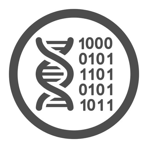 DNA Code Rounded Vector Icon — Stock Vector