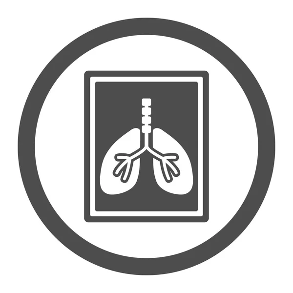 Pulmones de rayos X foto círculo Vector icono — Vector de stock
