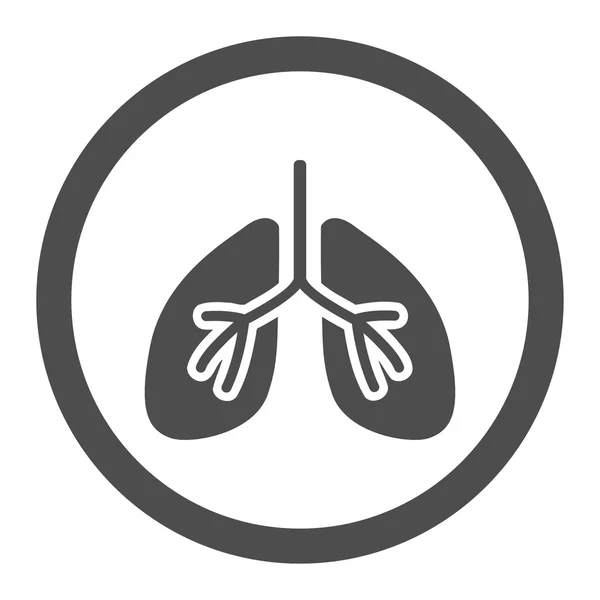 Pulmones redondeados Vector icono — Vector de stock