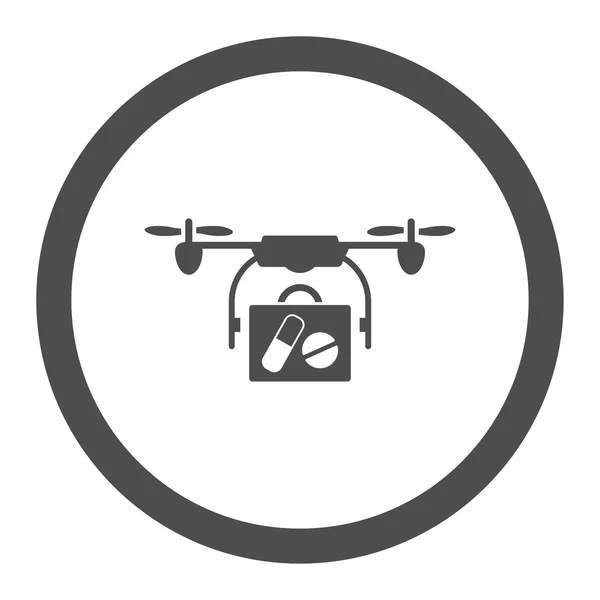 Medical Copter Shipping Rounded Vector Icon — ストックベクタ
