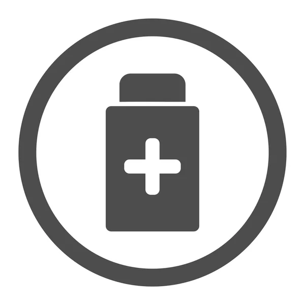 Medication Container Circled Vector Icon — Stockový vektor