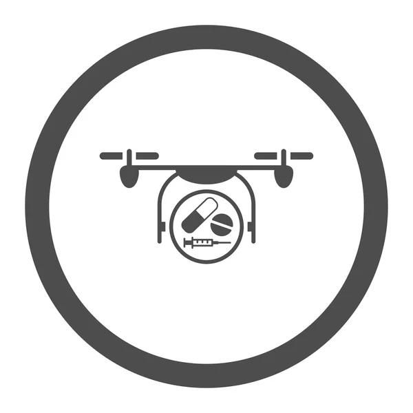 Medication Quadcopter Circled Vector Icon — Stock Vector