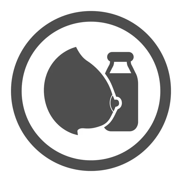 Madre leche redondeada Vector icono — Archivo Imágenes Vectoriales