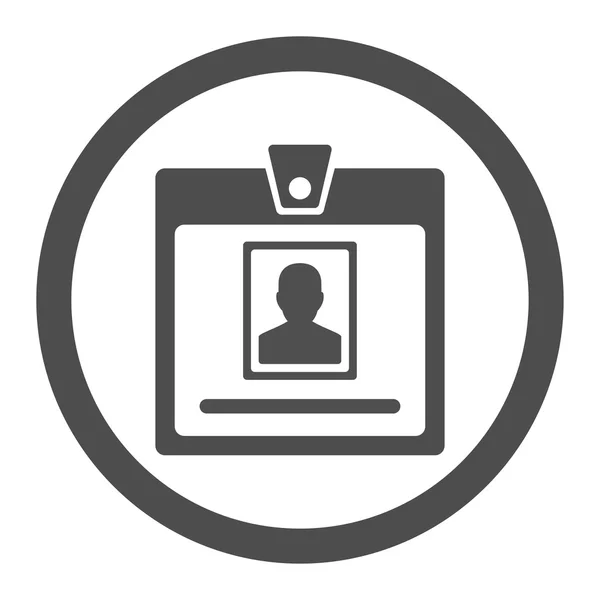 Person Badge Circled Vector Icon — Stockový vektor