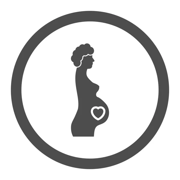 Embarazada hembra círculo vector icono — Vector de stock