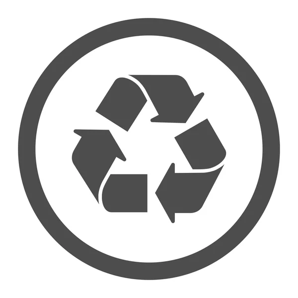 Ανακύκλωσης εικονίδιο στρογγυλεμένες διάνυσμα — Διανυσματικό Αρχείο