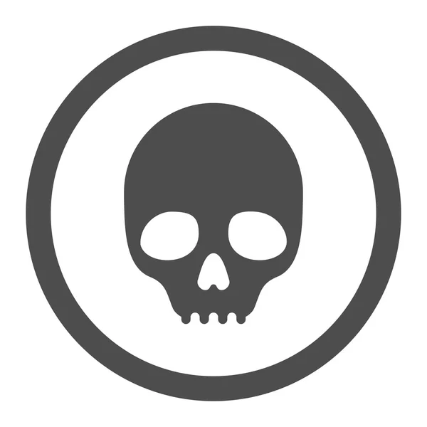 Cráneo Círculo Vector icono — Vector de stock