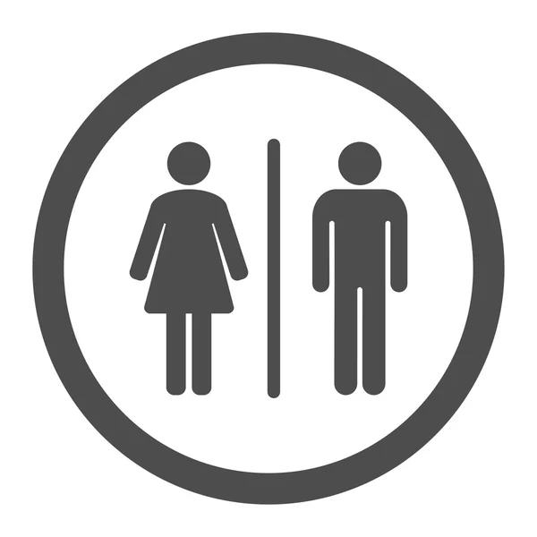 WC wektor zaokrąglona ikona — Wektor stockowy