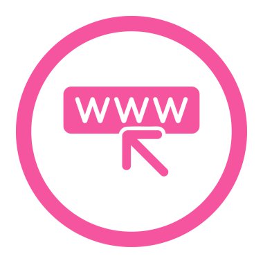Seçin web sitesi yuvarlak Raster simge