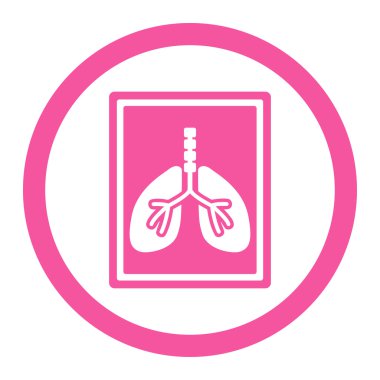Akciğer röntgeni fotoğraf yuvarlak Raster simgesi