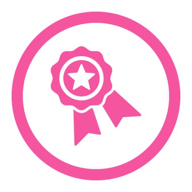 Kalite mühür Raster simgesi yuvarlak