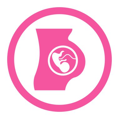 Hamile kadın yuvarlak Raster simgesi