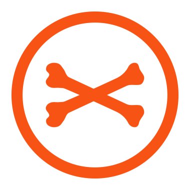 Kemikleri yuvarlak Raster simgesi