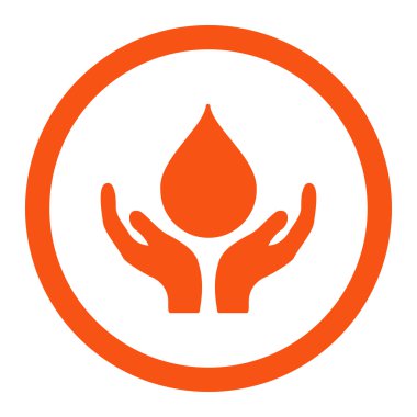 Kan bağışı yuvarlak Raster simgesi