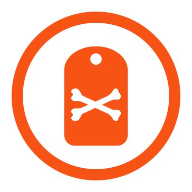 Ölüm etiketi yuvarlak Raster simgesi