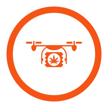 Uyuşturucu dron sevk irsaliyesi yuvarlak Raster simgesi