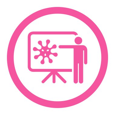 Virüs rapor Raster simgesi yuvarlak