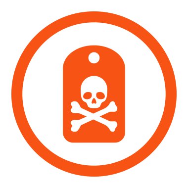 Ölüm etiket yuvarlak Raster simgesi