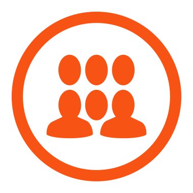 Kalabalık yuvarlak Raster simgesi